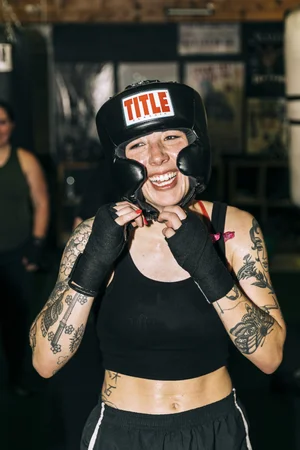 Jen from the Nomad women's sparring program