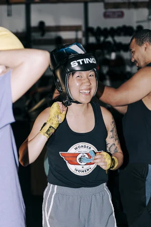 Lianne from the Nomad women's sparring program