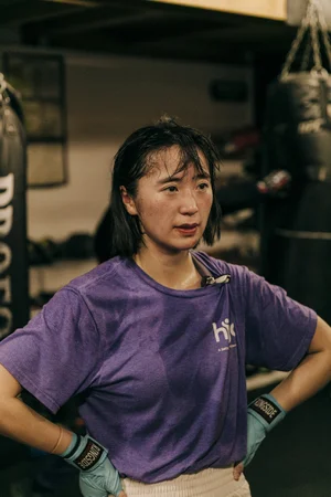 Peiji from the Nomad women's sparring program